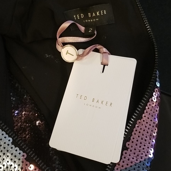 💕TED BAKER💕 Jocasta Striped Sequin Mini Dress - Picture 15 of 15